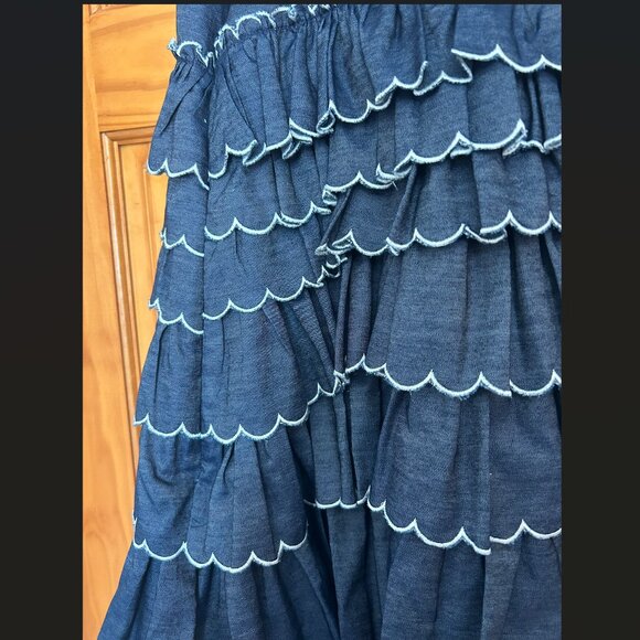 Anthropologie Denim Blue Maxi Dress - Picture 10 of 10